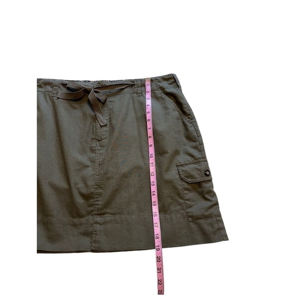 Denver Hayes Khaki Green Linen Blend Cargo Skirt With Pockets - Size 18 - Picture 9 of 9